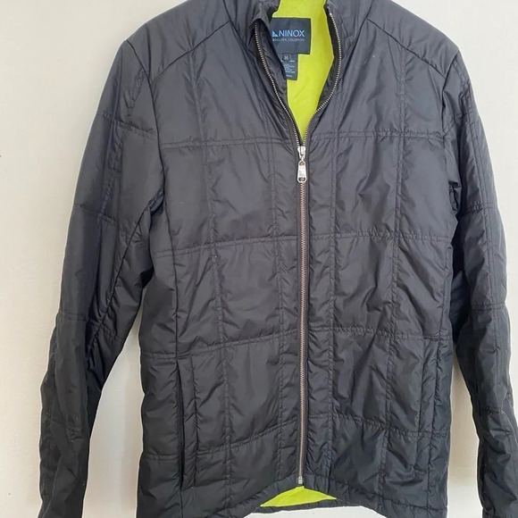 Ninox Boulder Co, quilted black Mens jacket size medium zip pockets EC - Picture 3 of 9